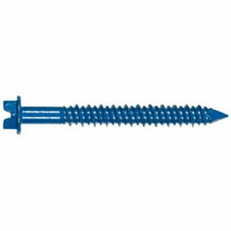 TOTALTURF 375295 100 Pack- 0.25 x 2.25 in. Hex Washer Head Tapper Concrete Screw Anchor TO3256956